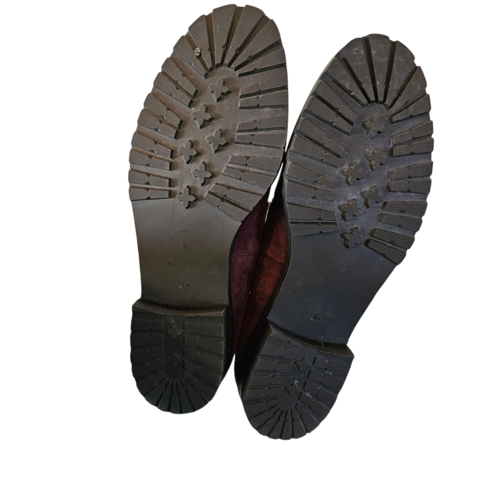 Talbots Cassidy Tassel Bit Loafer Plum Purple Suede Leather Slip On Flats - Picture 4 of 9